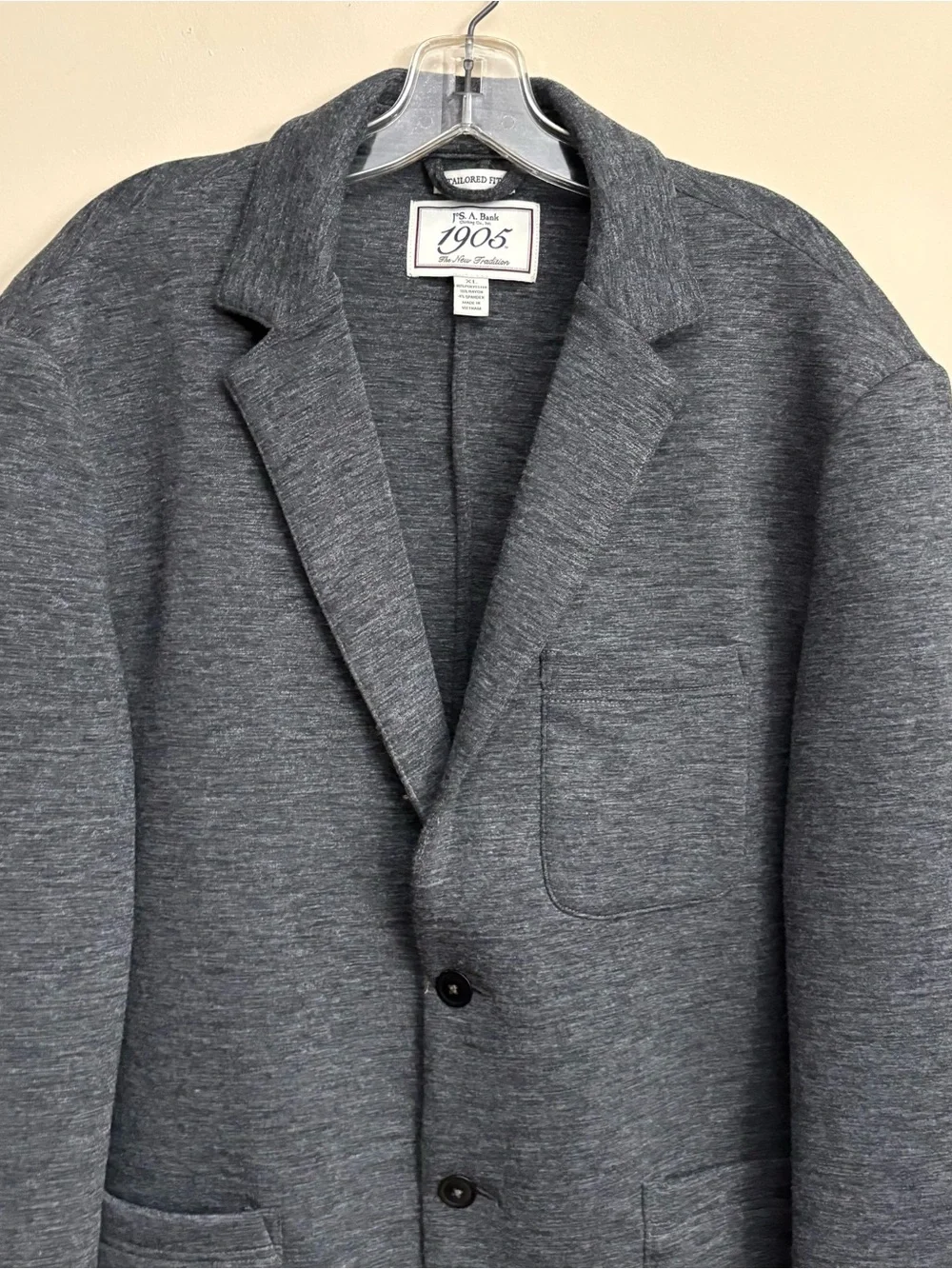 Jos A Bank Men’s Grey Knit Jacket Sport Coat Size XL